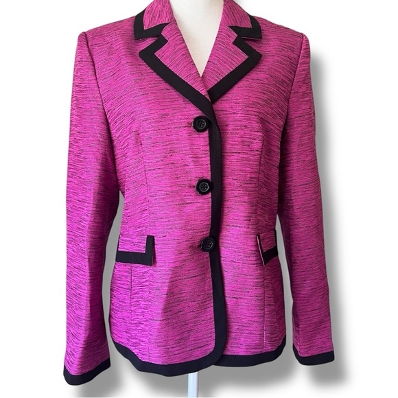 VTG Fuchsia Pink Blazer Dress Danillo Y2K Jacket NWOT Women's Sz.12 - Picture 1 of 7
